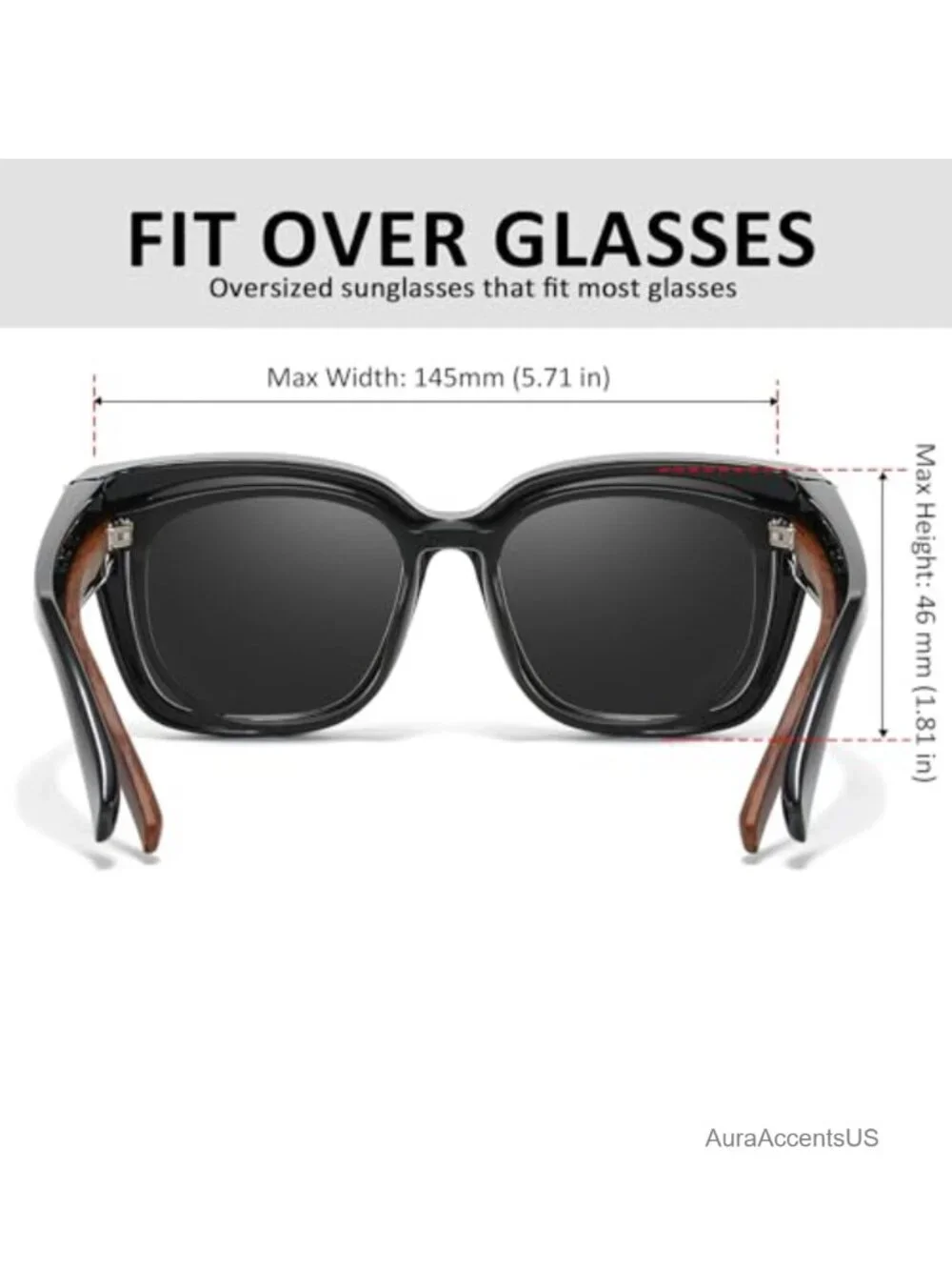 Polarized Fit Over Sunglasses Square Oversized Full Frame UV400